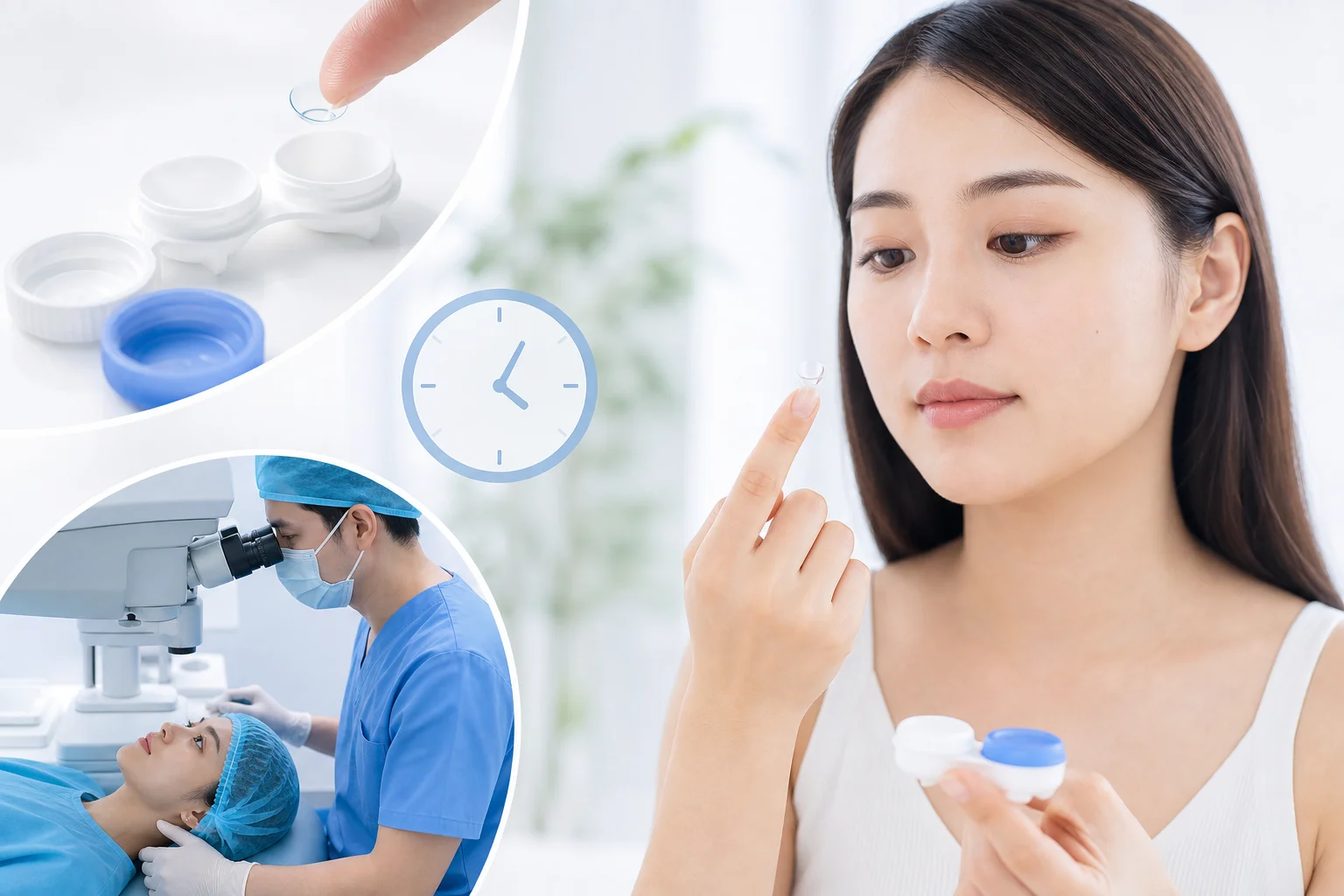 Ngưng kính áp tròng bao lâu trước khi phẫu thuật?