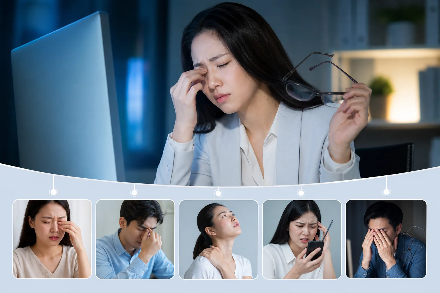 Những dấu hiệu thường gặp khi mắt làm việc quá lâu