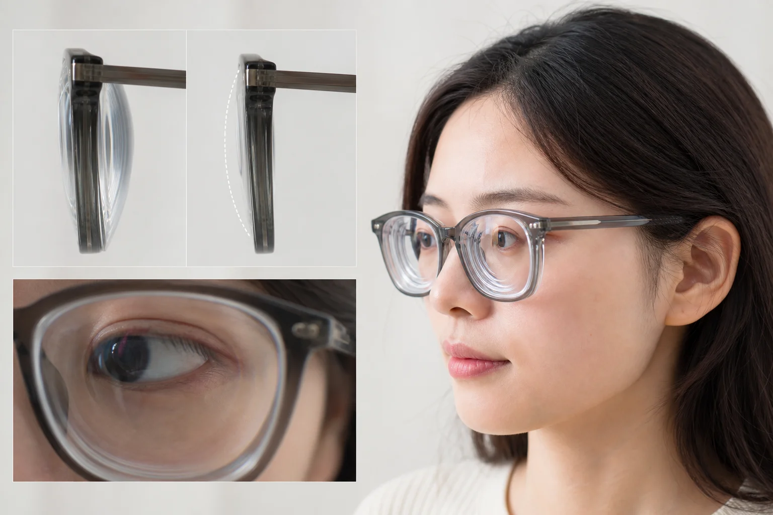 Độ cận cao và tròng kính dày