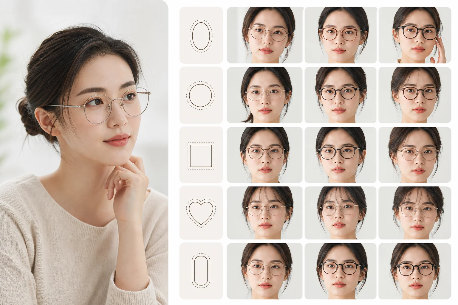 Chọn gọng theo dáng mặt