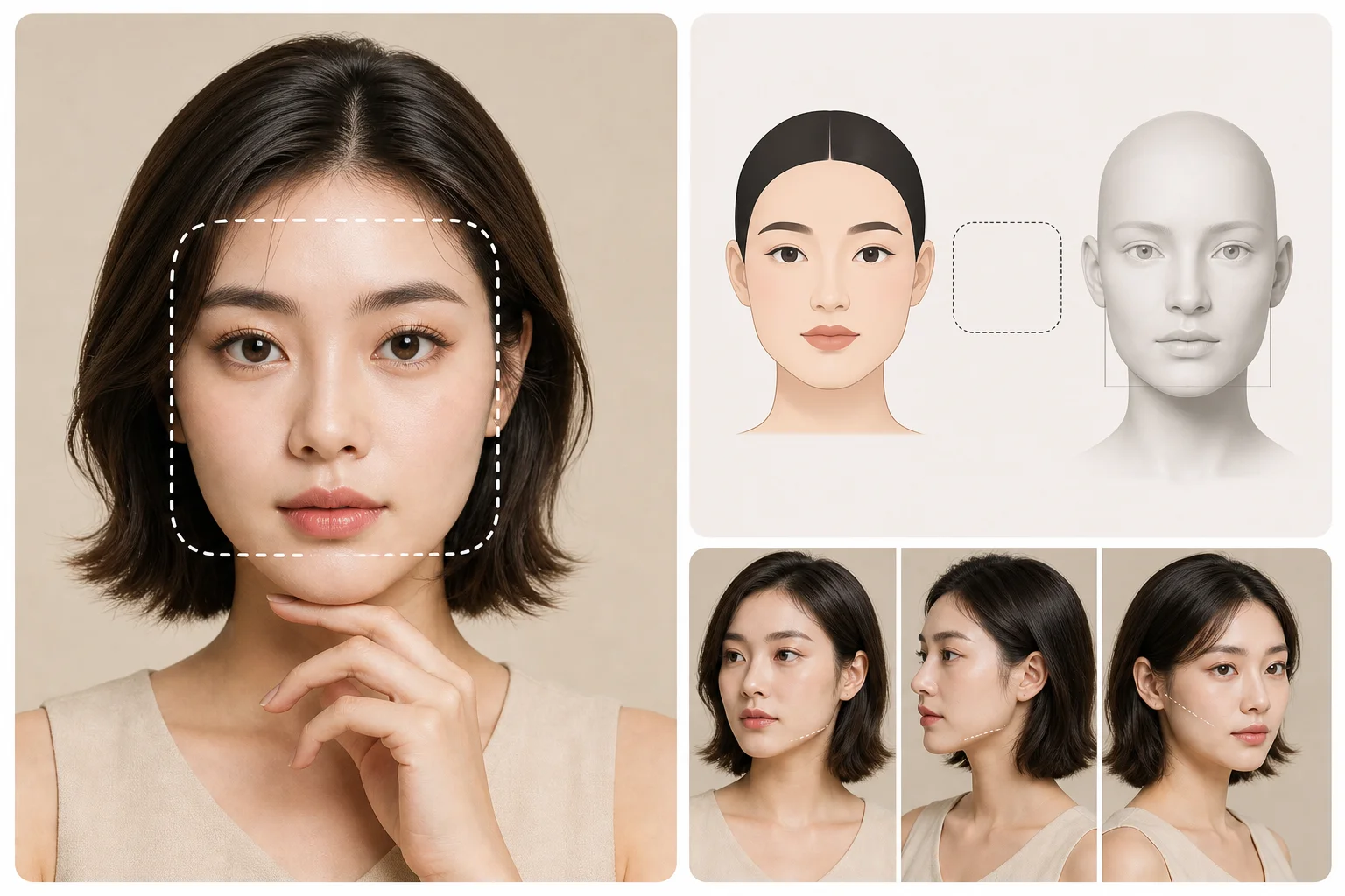 Các kiểu gọng kính tròn, mắt mèo và Panto phù hợp để tham khảo cho khuôn mặt vuông