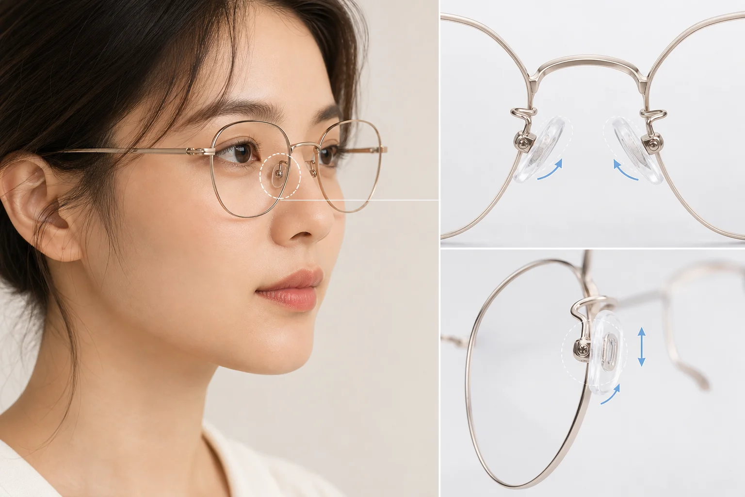 Gọng có đệm mũi điều chỉnh được